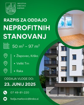 Rok za prijavo na javni razpis je 23. junij 2025